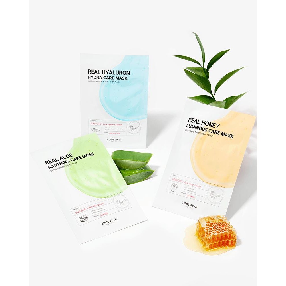 Combo 5 Mặt Nạ Tẩy Tế Bào Chết, Sáng Da Some By Mi Real AHA-BHA-PHA Calming Care Mask 20gx5 - AHA-BHA-PHA