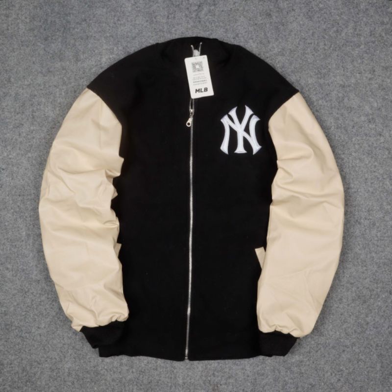MLB Áo Khoác Bóng Chày Thêu LOGO NY YANKEES Kiểu Dáng Trẻ Trung Cá Tính