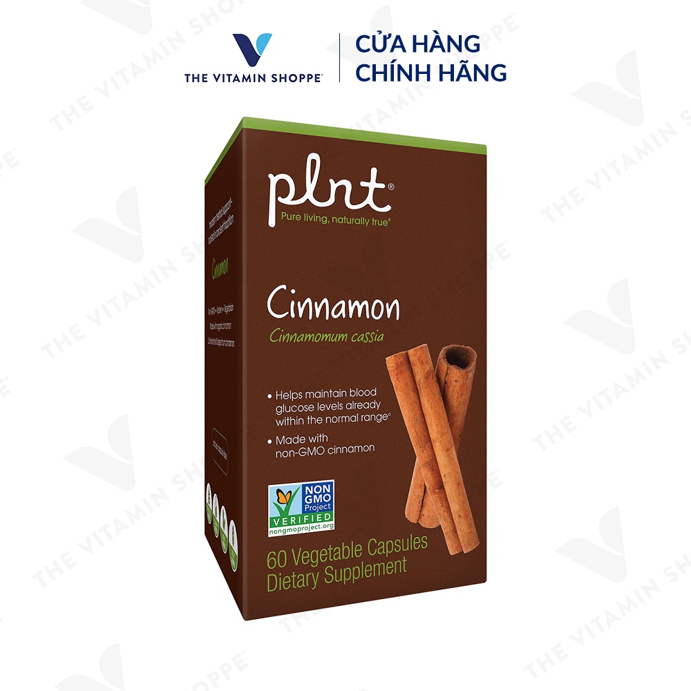 Viên uống hỗ trợ ổn định đường huyết PLNT Cinnamon 60 viên/ hộp