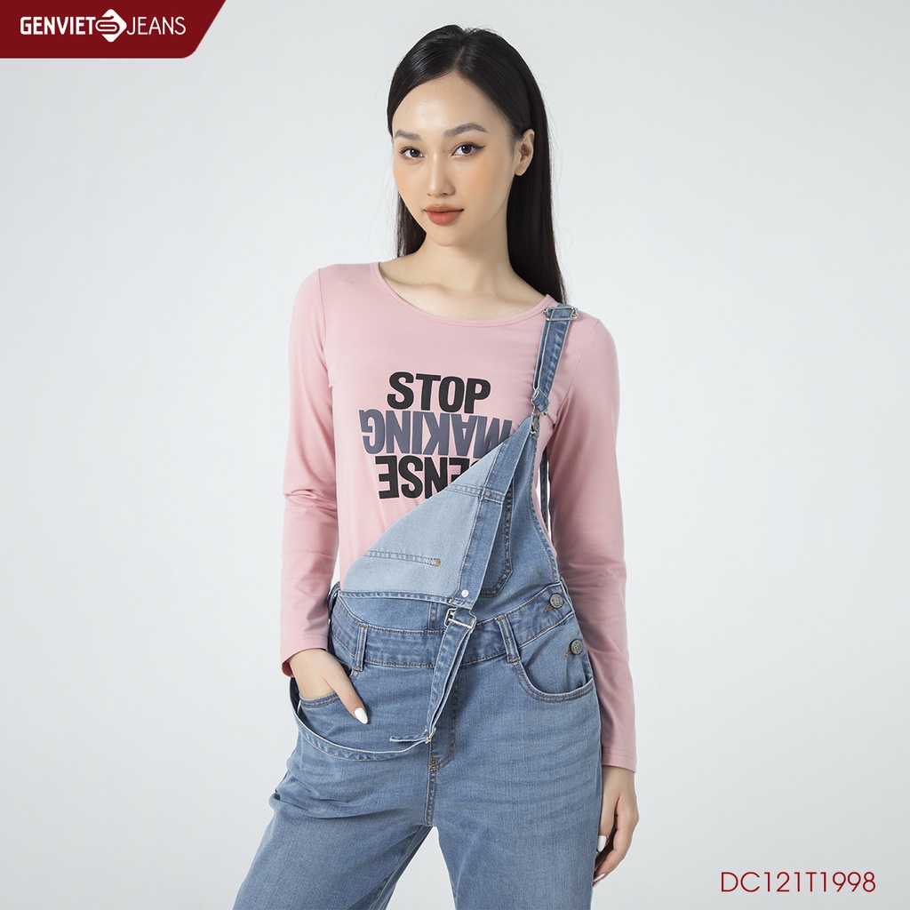 Áo Thun Nữ Dài Tay Ôm Vừa GENVIET DC121T1998
