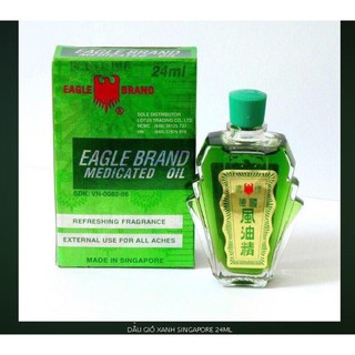 [ Hàng Mỹ ] Dầu Gió Con Ó Xanh 2 nắp Eagle Brand 24ml