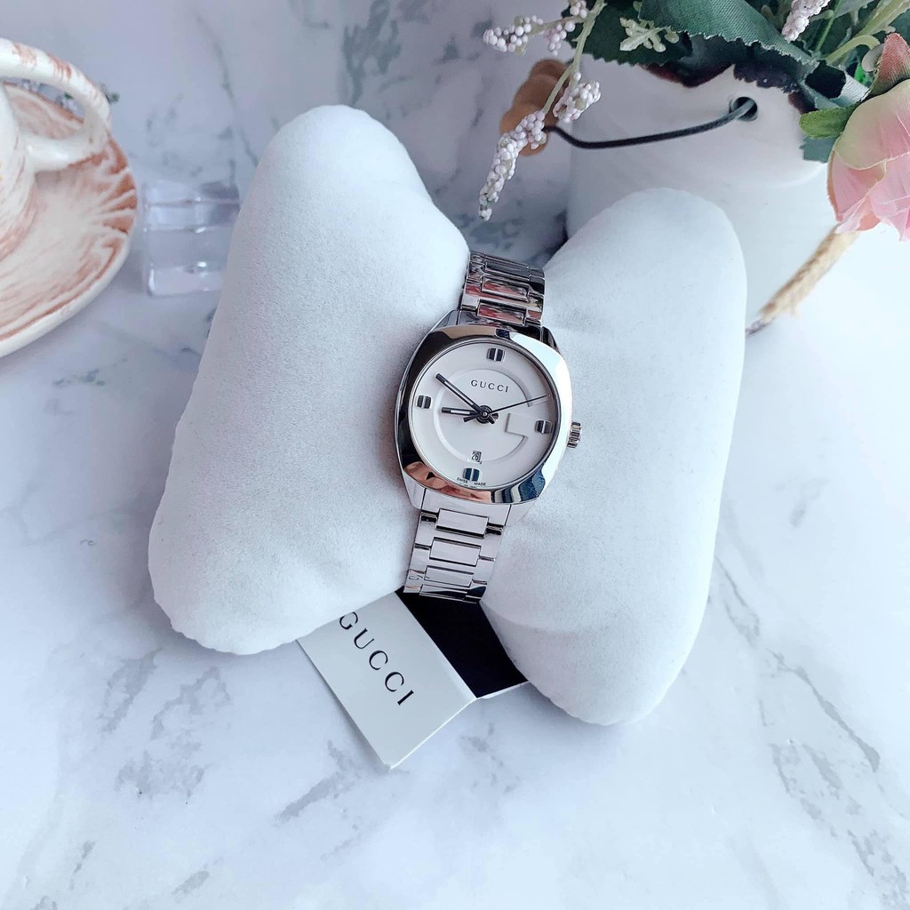 Đồng Hồ Nữ Gucci GG2570 White YA142502
