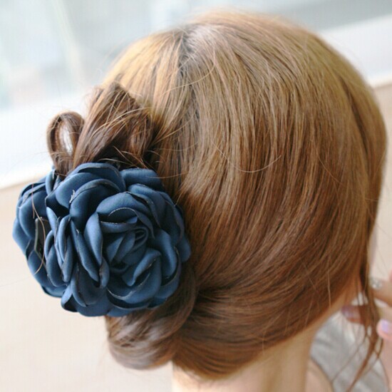 9cm hoa trà lụa hàn quốc hoa handmade cài áo phụ kiện tóc