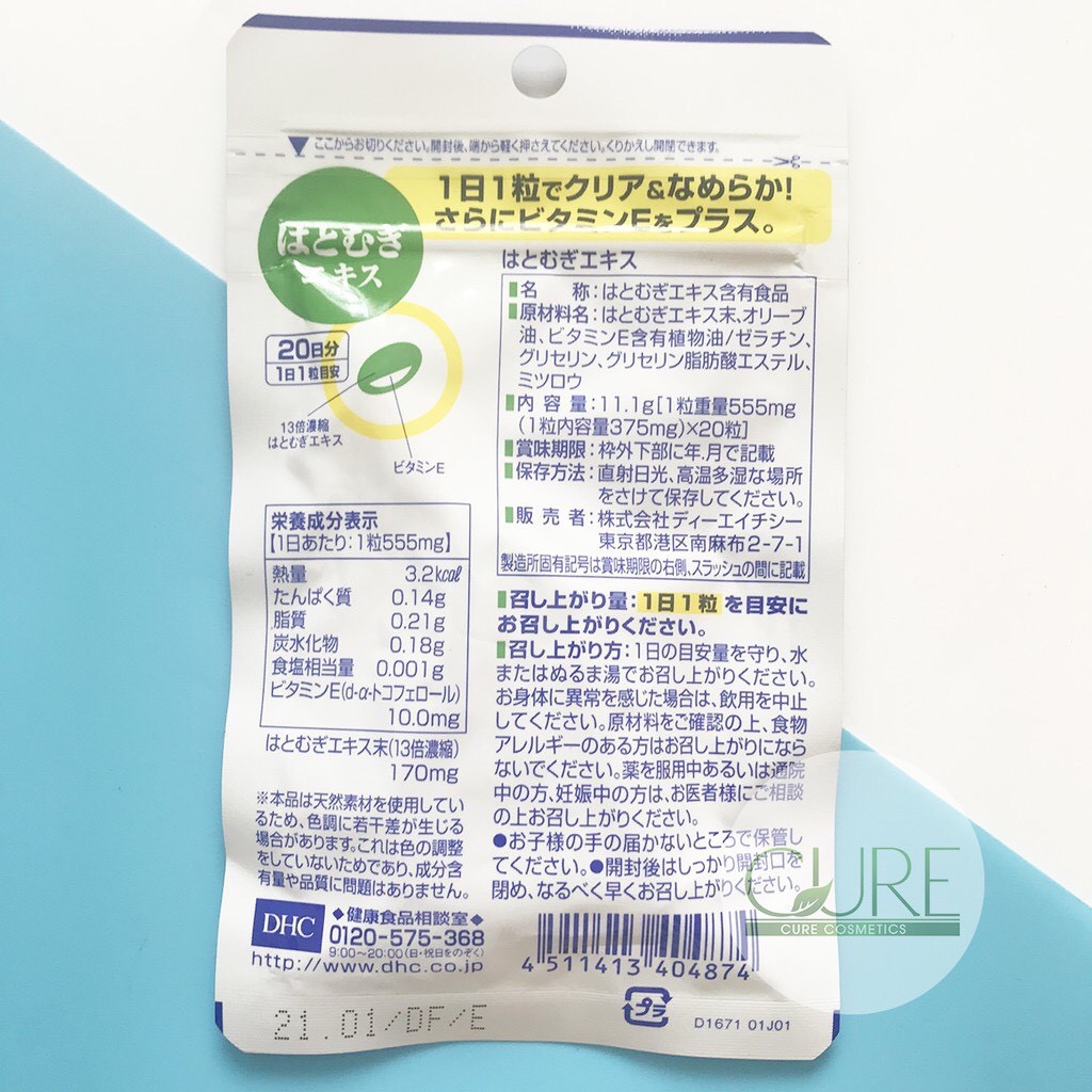 Viên uống DHC Coix Adlay Xtra dưỡng trắng da của Nhật date 2022 | BigBuy360 - bigbuy360.vn