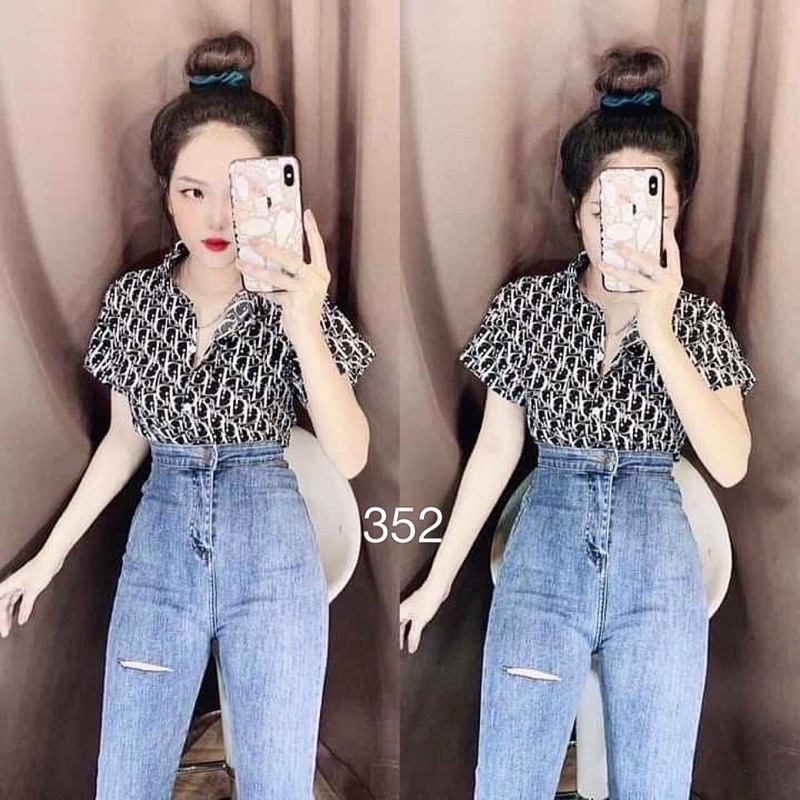 Quần jeans ôm body lưng siêu cao rách ngang đùi mã 351,352,353, 268 - JZ0T