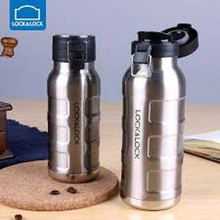 Bình giữ nhiệt bằng thép không gỉ Lock&Lock Bumper Bottle 650ml - Màu bạc