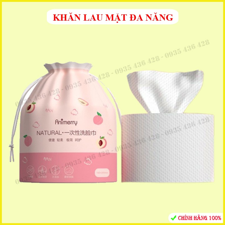 Khăn Lau - Khăn Mặt Khô Tẩy Trang Dùng 1 Lần Đa Năng ANIMERRY COTTON Cao Cấp