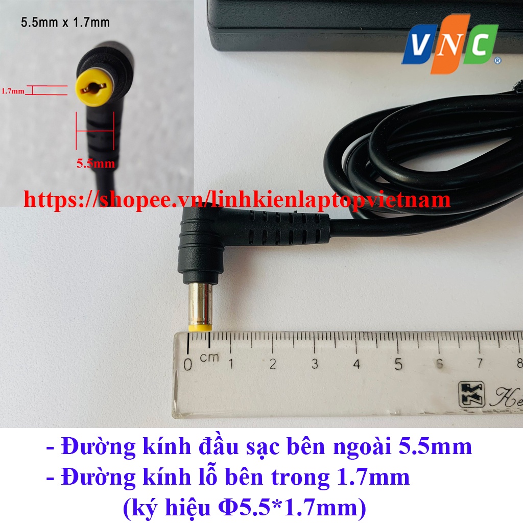 Sạc Laptop Acer Aspire 19V 2.37A 45W V3-111 V3-112 V3-472 V3-571 V3-572 ES1-512-C5S4 - ZIN NEW - Kèm dây nguồn