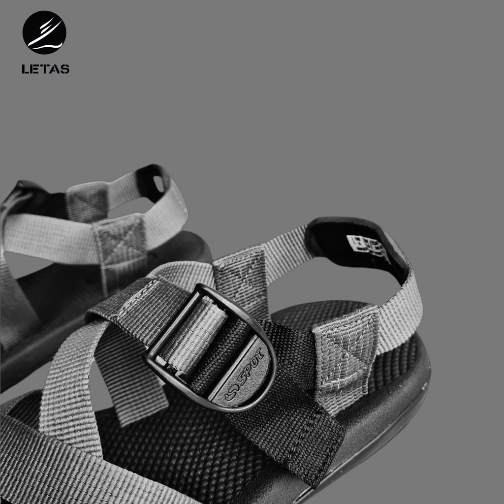 Sandal Unisex Quai Chéo Xỏ Ngón Letas LNV65 - Tro