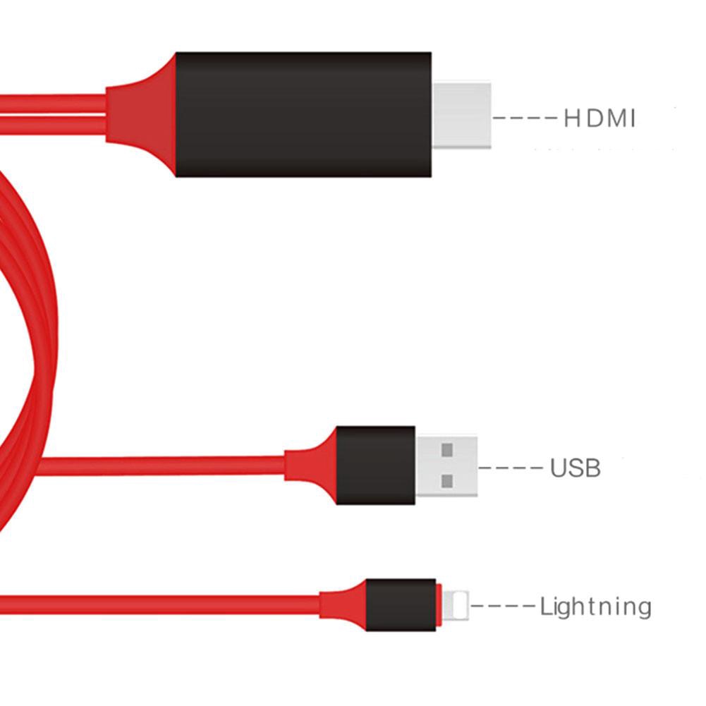 Bộ chuyển đổi điện thoại sang TV HDMI 2M Cáp chuyển đổi cắm và chạy cho iPad Pro Air Mini iPhone