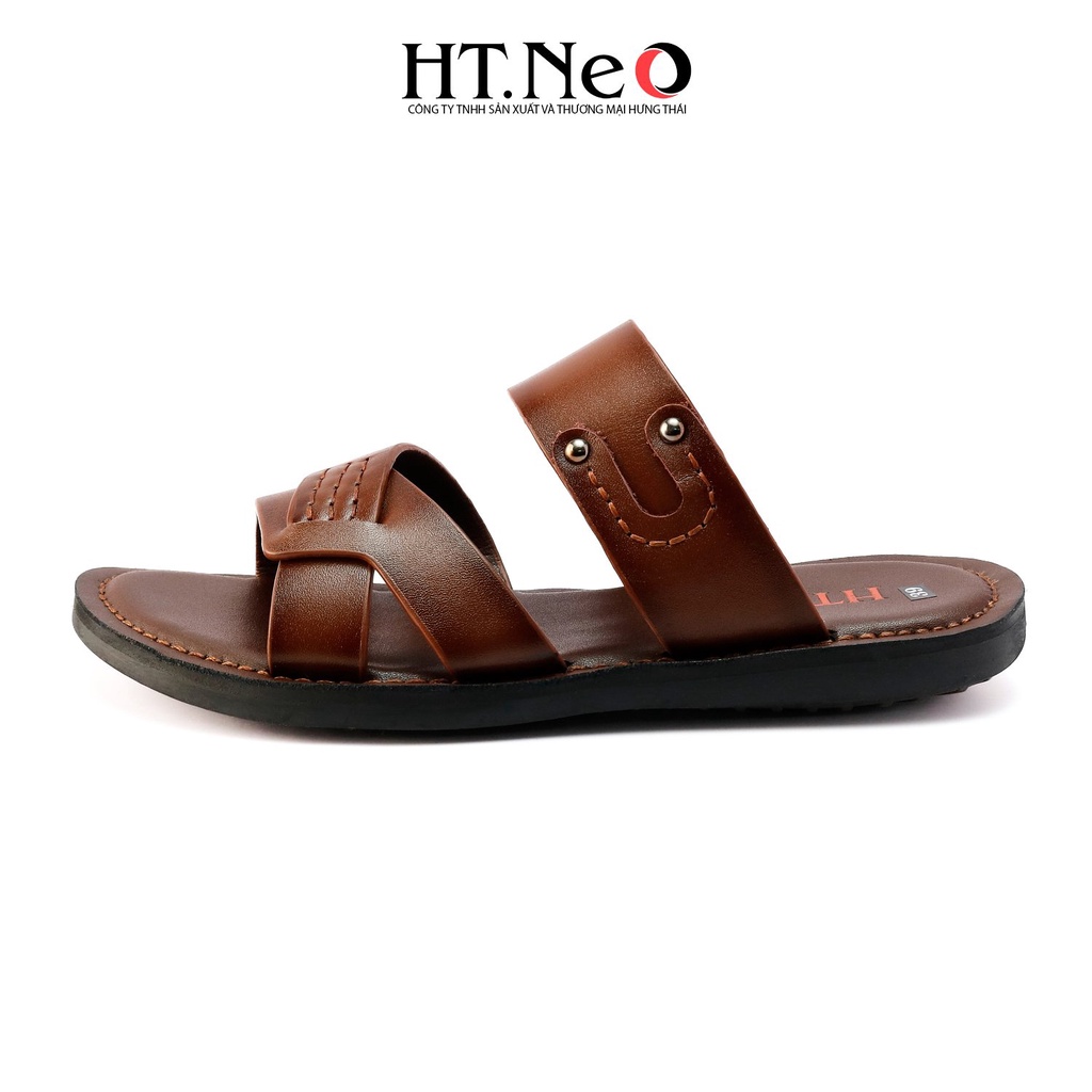 Sandal nam HT.NEO 100% da bò mềm mại, đế cao su nguyên khối, khâu may chân quai siêu chắc chắn SD132