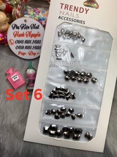 Set Đá Khối Chân Bằng Trang trí móng nails