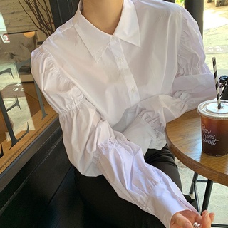 Áo sơ mi tay bồng cách điệu
