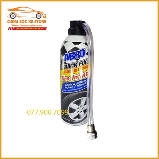 Chai Keo Bơm Tự Vá Vỏ Xe Ô Tô , Xe Máy 340G Abro Quick Fix, Keo Bơm Lốp Ô Tô