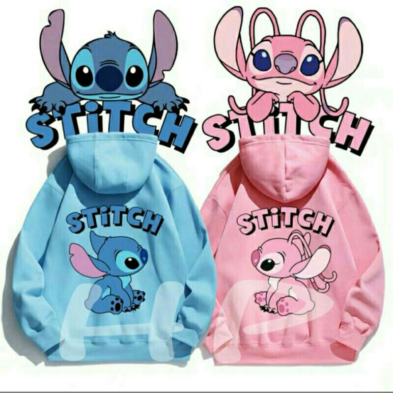 Áo hoodie in hình Stitch Form rộng