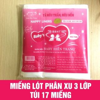 Gói 17 miếng lót phân su sơ sinh chống thấm cao cấp Hiền Trang