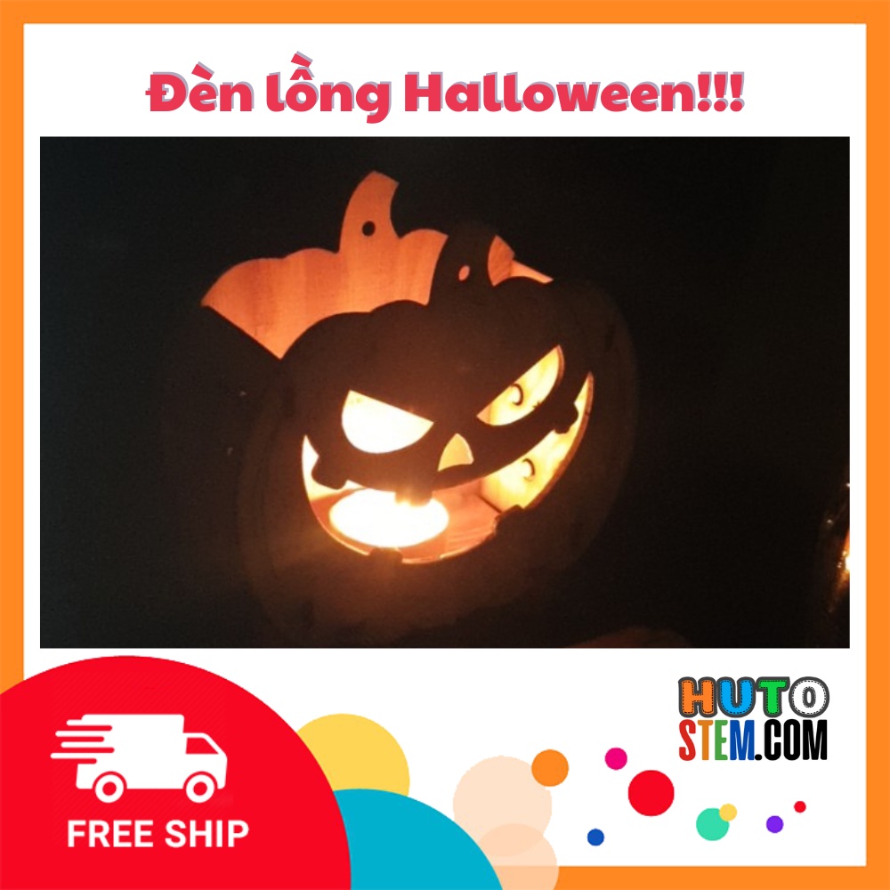 Hộp Bút Halloween, Đèn Lồng Halloween, Hộp Bút Tô Màu Trang Trí Halloween
