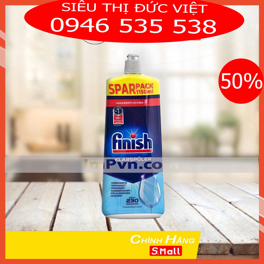 Nước làm bóng chén bát Finish 1150ml trợ xả chuyên dụng