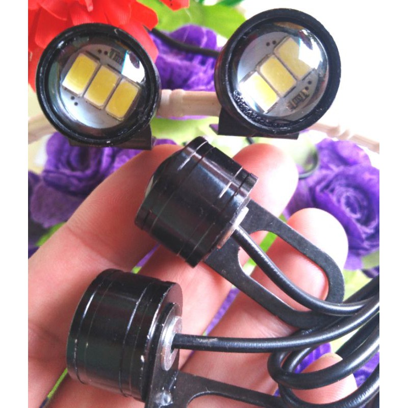 BỘ 2 ĐÈN LED ĐÈN TRỢ SÁNG MINI SIÊU SÁNG XE MÁY ÔTÔ LOẠI 1- DC 12V CHẤT LƯỢNG ĐỈNH CAO