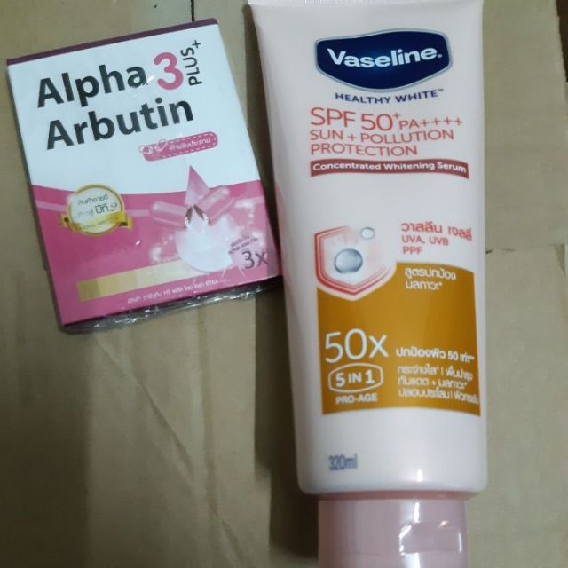 Combo dưỡng da Vaseline 50+++ thái lan