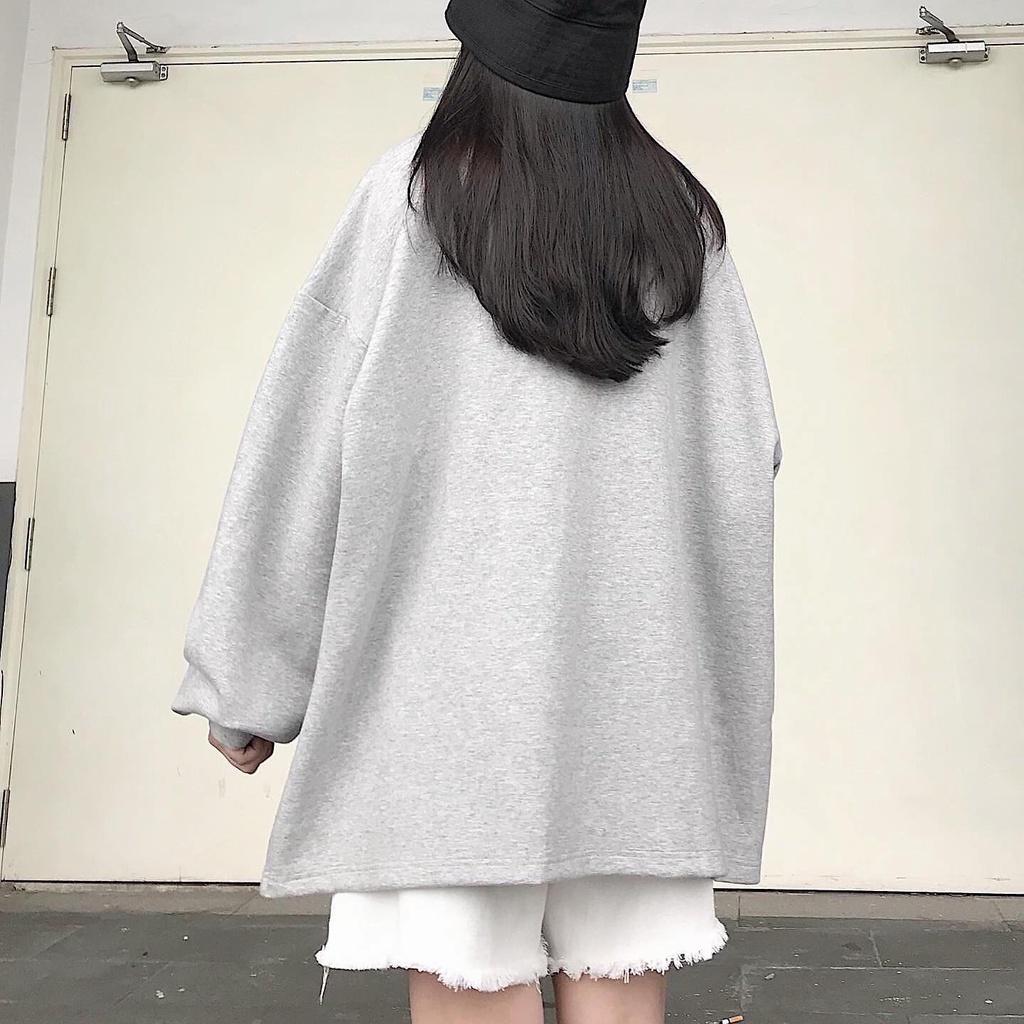 Áo Sweater nữ trơn Form Rộng có cúc -1739 IAMC.Closet | BigBuy360 - bigbuy360.vn