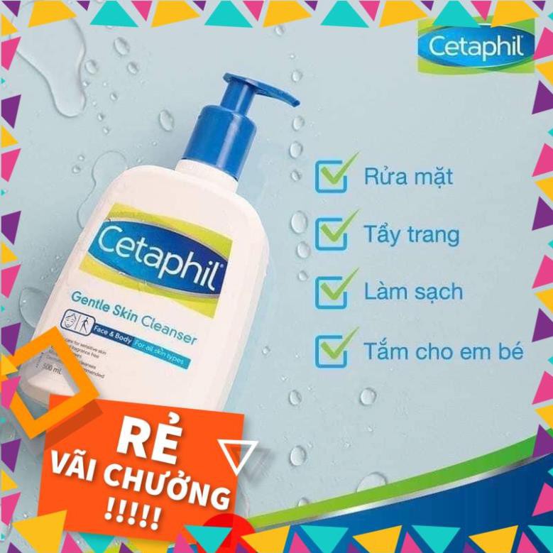 [Date 2022] Sữa rửa mặt dịu nhẹ Cetaphil 125ml - 500ml