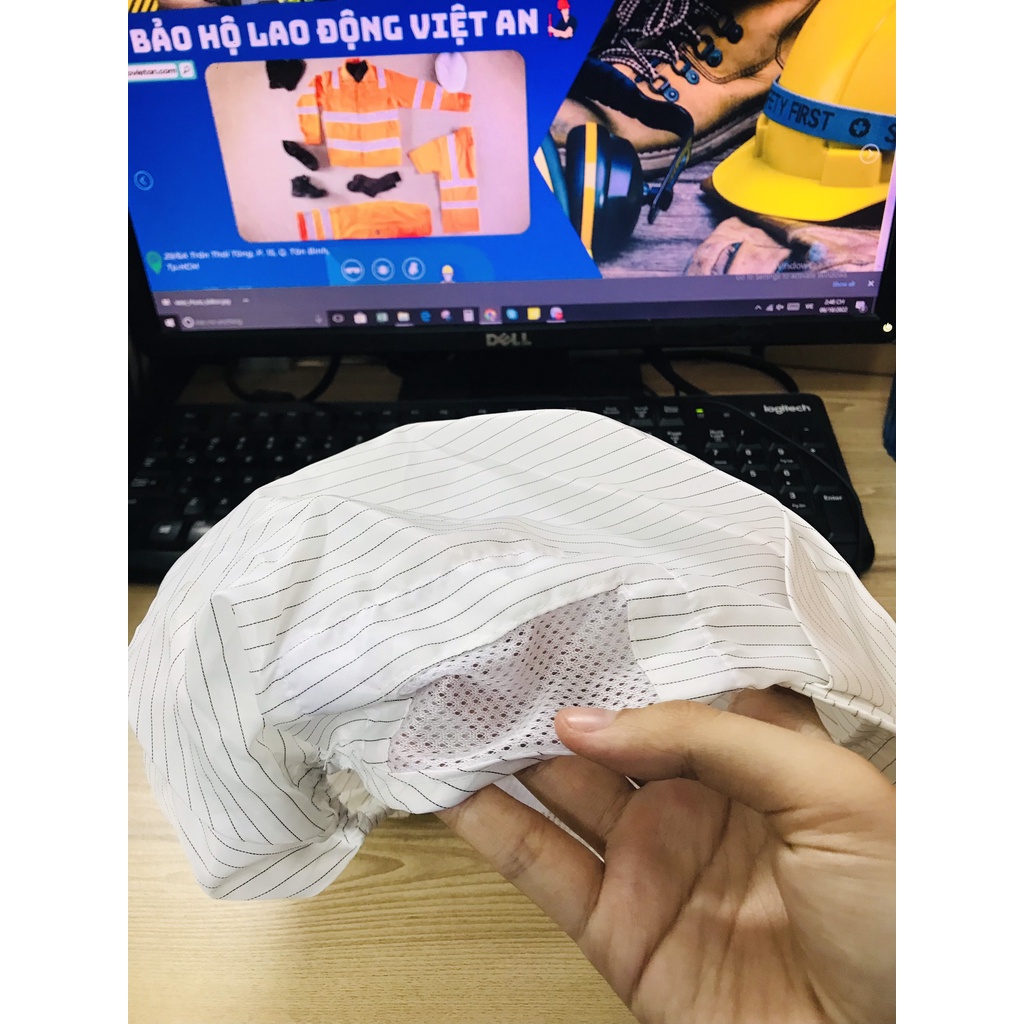 Nón kết phòng sạch chống tĩnh điện nhiều màu