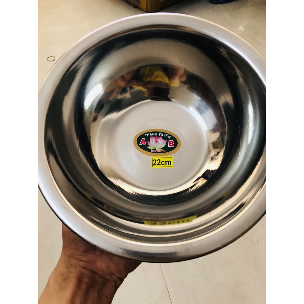 Bát inox đựng nước size 22cm Spa TMV