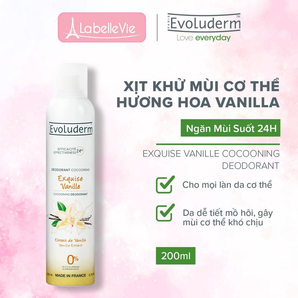 Xịt khử mùi toàn thân Evoluderm ngăn ngừa mùi, mồ hôi hiệu quả, lưu hương cả ngày 200ml