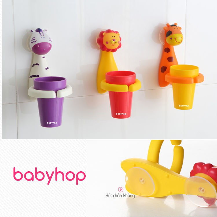 Cốc đánh răng hình thú babyhop cho bé