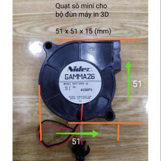 Quạt sò mini 24v 0.1A cho bộ đùn máy in 3D