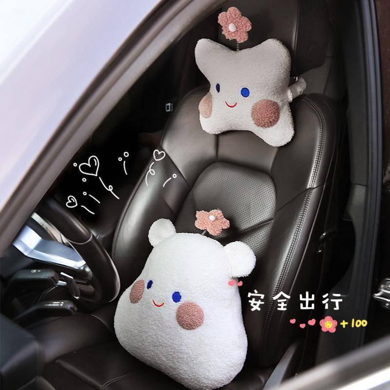 Gối Tựa Đầu Họa Tiết Hoạt Hình Xinh Xắn Dành Cho Xe Hơi