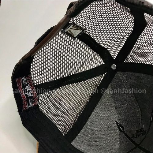 Mũ lưỡi trai thêu hình chữ LIFE STYLE Nón kết chất da lộn vá lưới thời trang cao cấp form unisex nam nữ K34