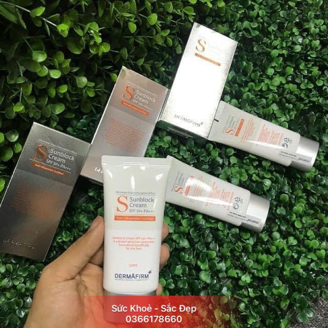 Kem chống nắng Dermafirm Sunblock Cream spf50+pa+++ cho mọi loại da da