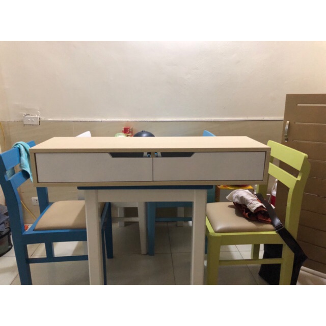 Bàn trang điểm treo tường 1m đẹp 2 ngăn kéo BTD-826