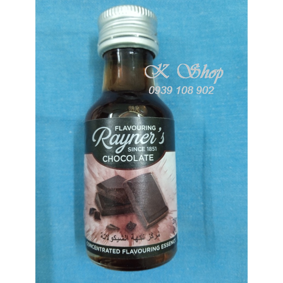 Hương Rayner's Vani / Cam / Bạc hà / Socola / Caramel , chai 28 ml