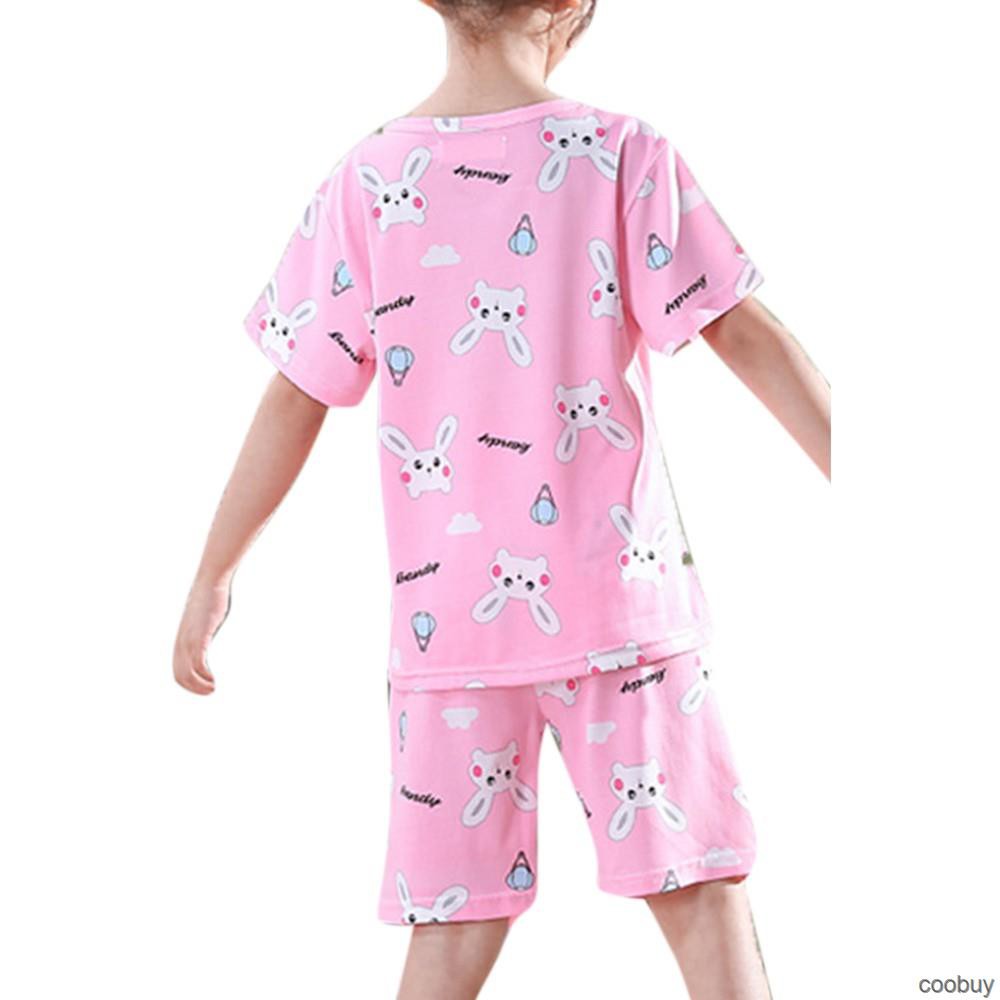 Bộ Đồ Ngủ Pijama Ngắn Tay Bé Trai Bộ Quần áo In Hoạt Hình Thoải Mái Cho Bé Từ 1-10 Tuổi