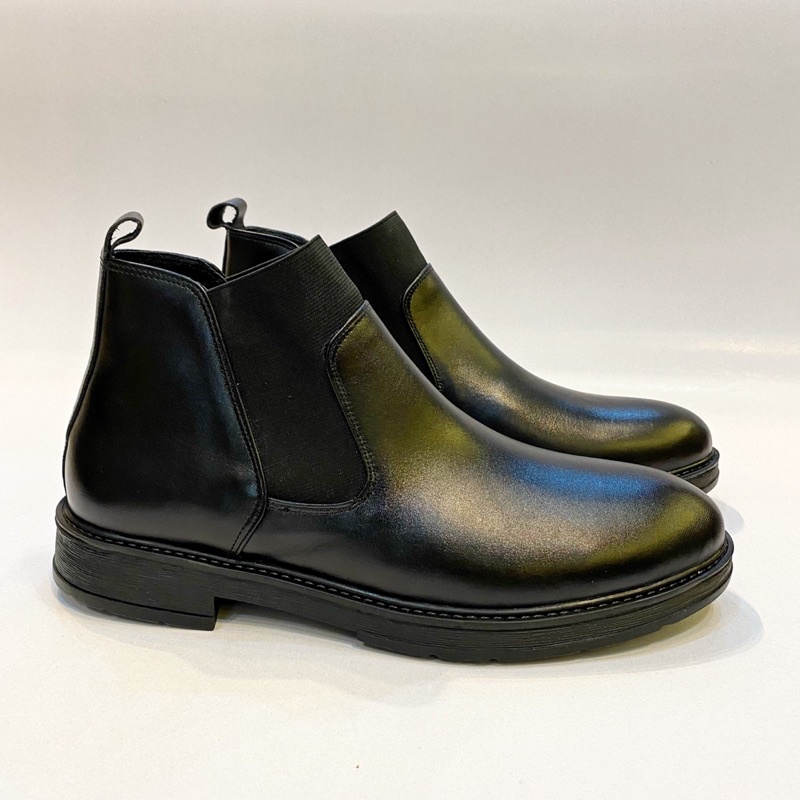 Giày Chelsea boots mũi tròn da bò thật One Man Bảo hành 12 tháng Đế cao su da nhập khẩu cao cấp ND020