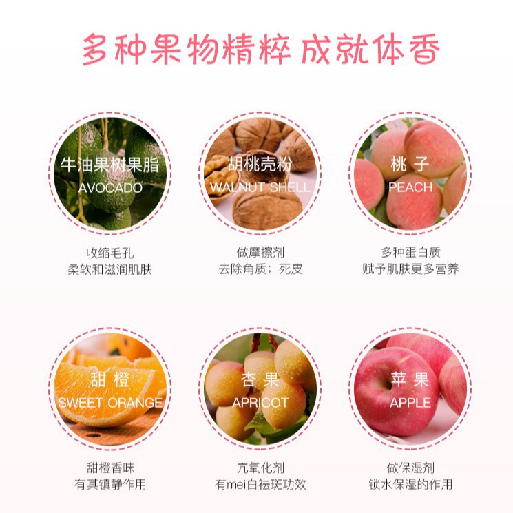 Kem tẩy tế bào chết đào niacinamide làm trắng da toàn thân 200g tiện lợi 74k