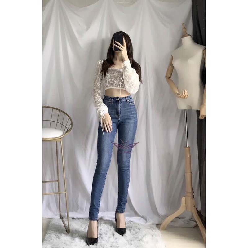 Quần jean nữ lưng cao NPSHOP skinny jeans siêu tôn dáng , quần bò nữ cao cấp dáng ôm basic | BigBuy360 - bigbuy360.vn