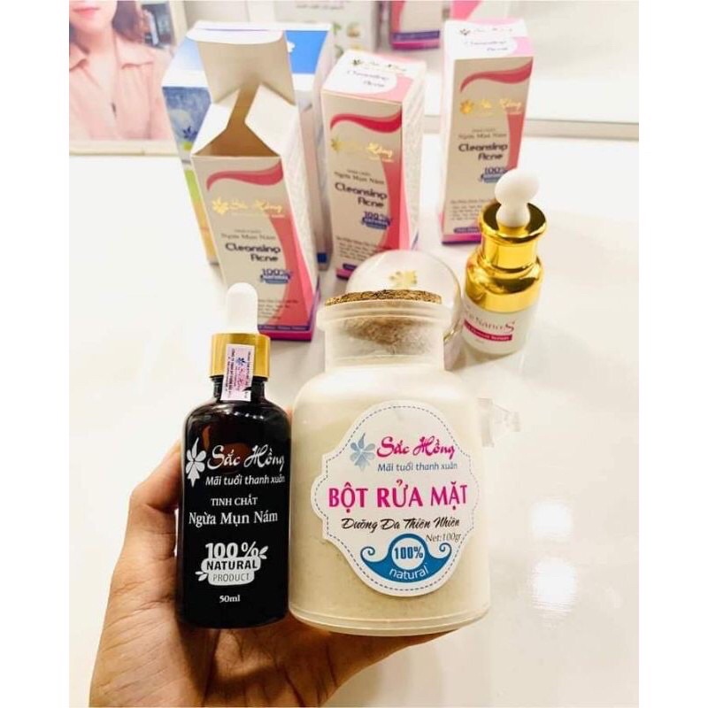 COMBO SẮC HỒNG LÀM SẠCH MỤN SÁNG DA