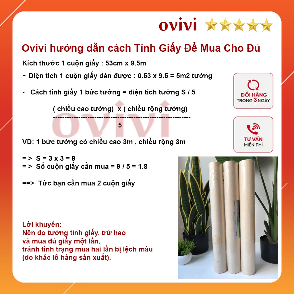 Giấy Dán Tường Trơn Phòng Ngủ Đẹp Một Màu Giá Rẻ Không Keo Nhám Dày Giả Vải Ovivi