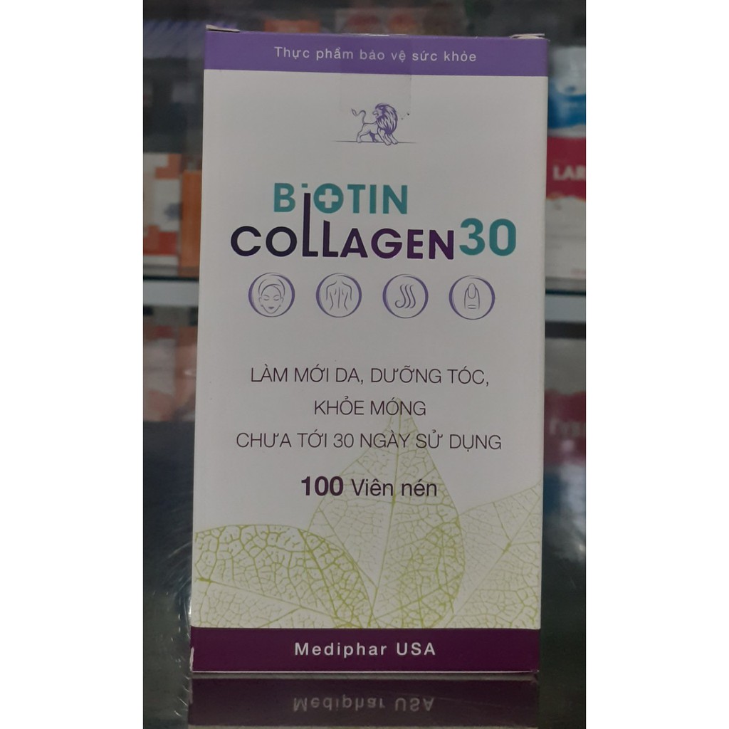 [Chính Hãng] Biotin Collagen 30 - Viên Uống Đẹp Da, Dưỡng Tóc, Khỏe Móng (H/100 viên)