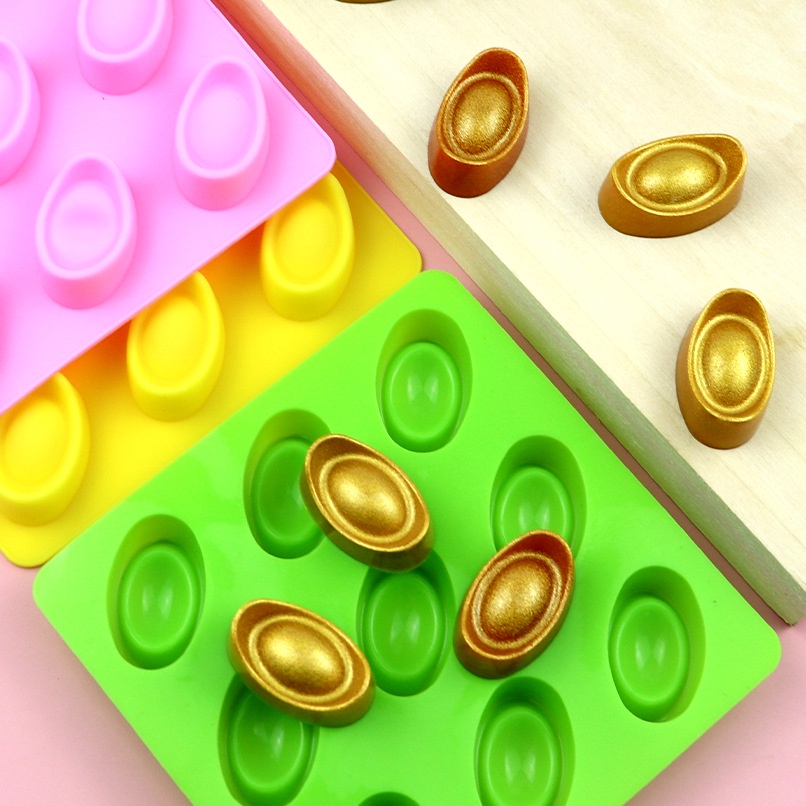 Khuôn Làm Bánh / Xà Phòng 9 Ngăn Màu Sắc Đơn Giản Tiện Dụng Cho Nhà Bếp Diy