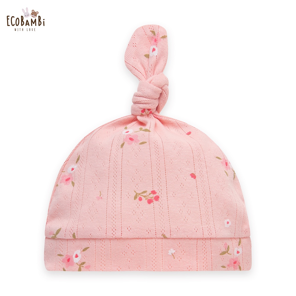 NEWBORN - Bộ thun cotton CÀI CHÉO, DÀI TAY dành cho trẻ sơ sinh, kiểu dệt Jacquard in hoạ tiết Ecobambi