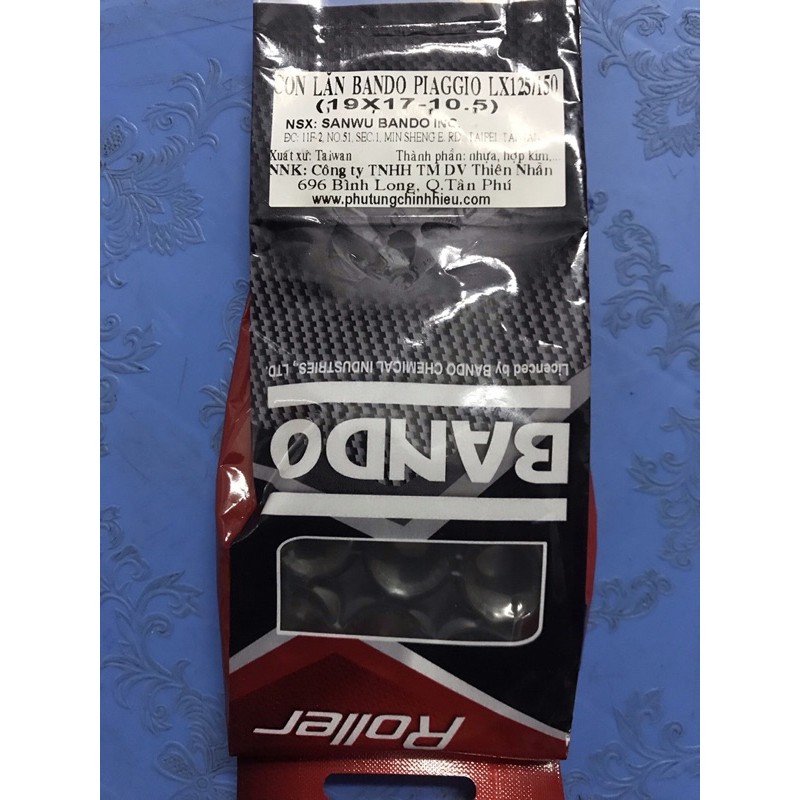 Bộ bi nồi 10,5gr xe Vespa Lx 125/150 Bando
