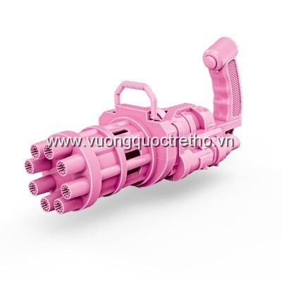 Súng Bắn Bong Bóng 8 Nòng Siêu Mạnh Cho Bé, Súng Máy Phun Thổi Bong Bóng Xà Phòng 8 Nòng Cho Bé