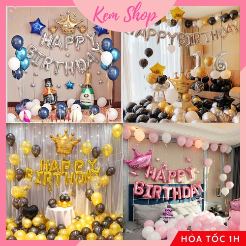 Set Trang Trí Sinh Nhật Cho Người Lớn Phong Cách Hiện Đại Đơn Giản - K152