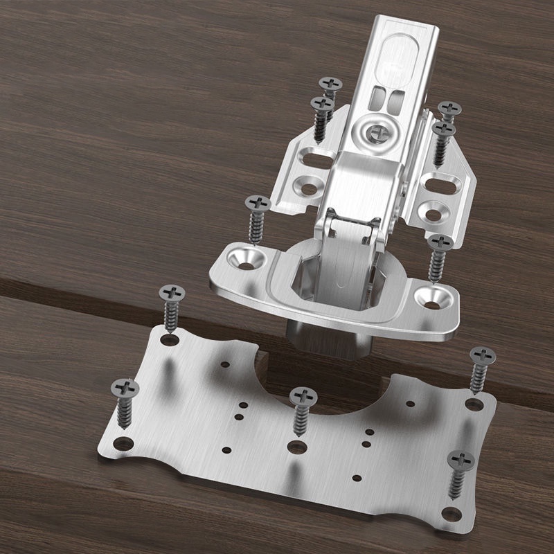 Miếng Tấm Pát Pad Thép Chữ Nhật Kèm 6 Vít Sửa Bản Lề Tủ Cửa Gỗ Lỗ Vít Door Hinge Repair Kit Zaba