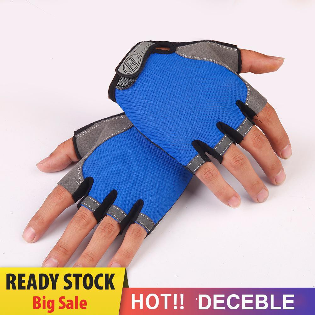 Deceble Unisex Thin Breathable Outdoor Cycling Fitness Climbing Half Finger Gloves